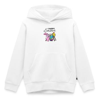 Frohe Ostern Osterfest Osterhase Osterküken Süß - Kinder Premium Organic Hoodie - Weiß - Vorne - AI Model Kid Female (0cm)