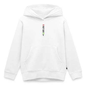 Changement de vitesse motos moto moto biker - Sweat Premium à capuche enfant bio - blanc - Devant - AI Model Kid Female (0cm)