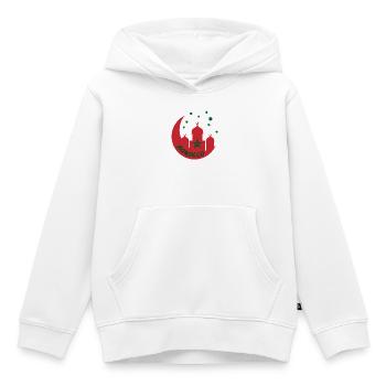 Conception de la mosquée du Maroc - Sweat Premium à capuche enfant bio - blanc - Devant - AI Model Kid Female (0cm)