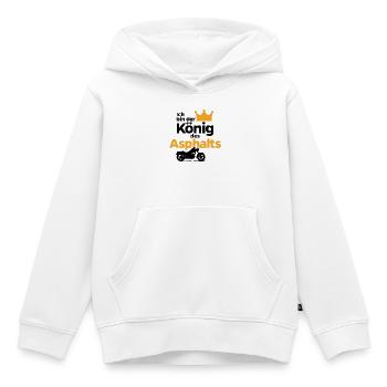 Motorrad Asphalt Biker König Spruch Statement - Kinder Premium Organic Hoodie - Weiß - Vorne - AI Model Kid Female (0cm)