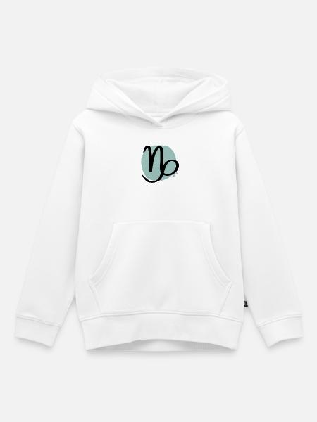 Sternzeichen Steinbock - Kinder Premium Organic Hoodie - Weiß