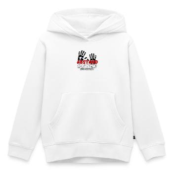 Abstand halten Virus Pandemie Spruch - Kinder Premium Organic Hoodie - Weiß - Vorne - AI Model Kid Female (0cm)