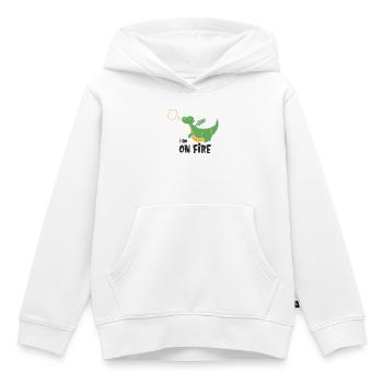 Humorous Fire Dragon for Kids - Kids Premium Organic Hoodie - white - Front - AI Model Kid Female (0cm)