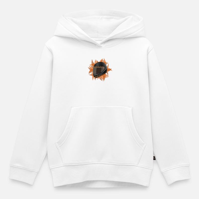 casque - casque - Sweat Premium à capuche enfant bio - blanc