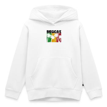 Reggae Caribbean Jamaica Reggae Music Music Vintage - Kids Premium Organic Hoodie - white - Front - AI Model Kid Female (0cm)