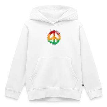 Reggae love peace peace Jamaica Reggaeton - Sweat Premium à capuche enfant bio - blanc - Devant - AI Model Kid Female (0cm)