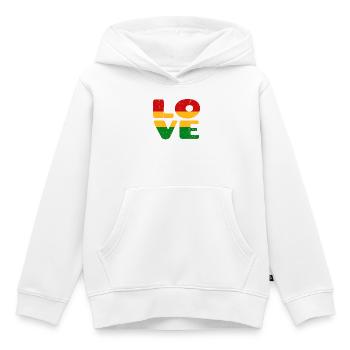 J’aime la Jamaïque Reggae Reggae Musique Rasta - Sweat Premium à capuche enfant bio - blanc - Devant - AI Model Kid Female (0cm)