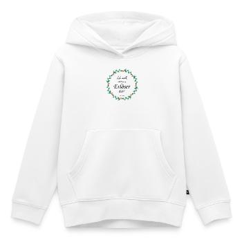 Christliches Design – Mein Erlöser lebt Hiob 19,25 - Kinder Premium Organic Hoodie - Weiß - Vorne - AI Model Kid Female (0cm)