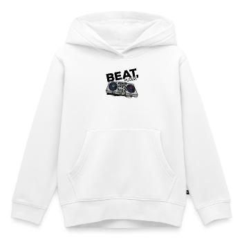 MC Beatbox Platine Scratching Hip Hop Musique Rap - Sweat Premium à capuche enfant bio - blanc - Devant - AI Model Kid Female (0cm)