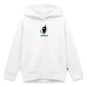 KORSIKA - Kinder Premium Organic Hoodie - Weiß - Vorne - AI Model Kid Female (0cm)