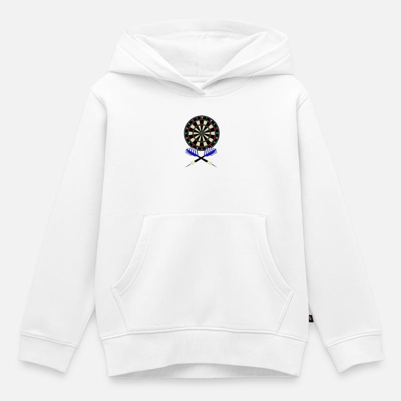 Dartscheibe - Kinder Premium Organic Hoodie - Weiß