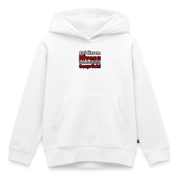 Niveau Gespräch Virus Virologe Pandemie Sprüche - Kinder Premium Organic Hoodie - Weiß - Vorne - AI Model Kid Female (0cm)