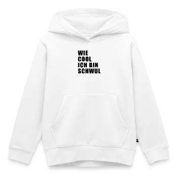 Wie cool, ich bin schwul - Kinder Premium Organic Hoodie - Weiß - Vorne - AI Model Kid Female (0cm)