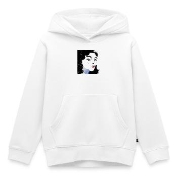 Art - Sweat Premium à capuche enfant bio - blanc - Devant - AI Model Kid Female (0cm)
