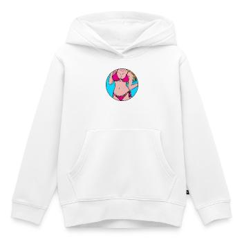 Bikini Strandvakantie Palm trees Sea Caribbean - Kinder Premium hoodie biologisch - wit - Voor - AI Model Kid Female (0cm)