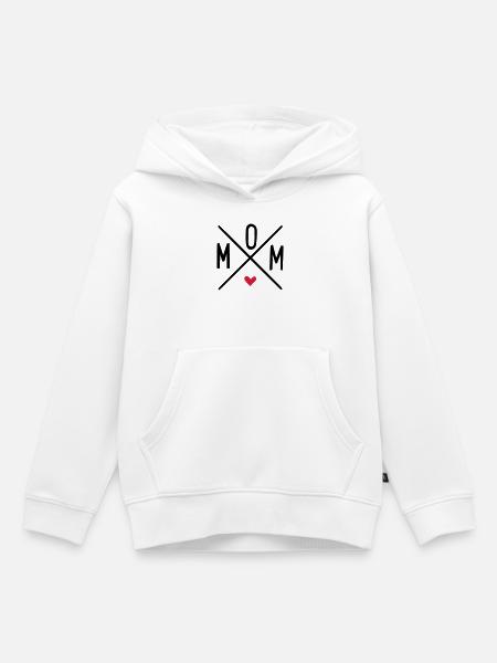 mom - Kinder Premium Organic Hoodie - Weiß