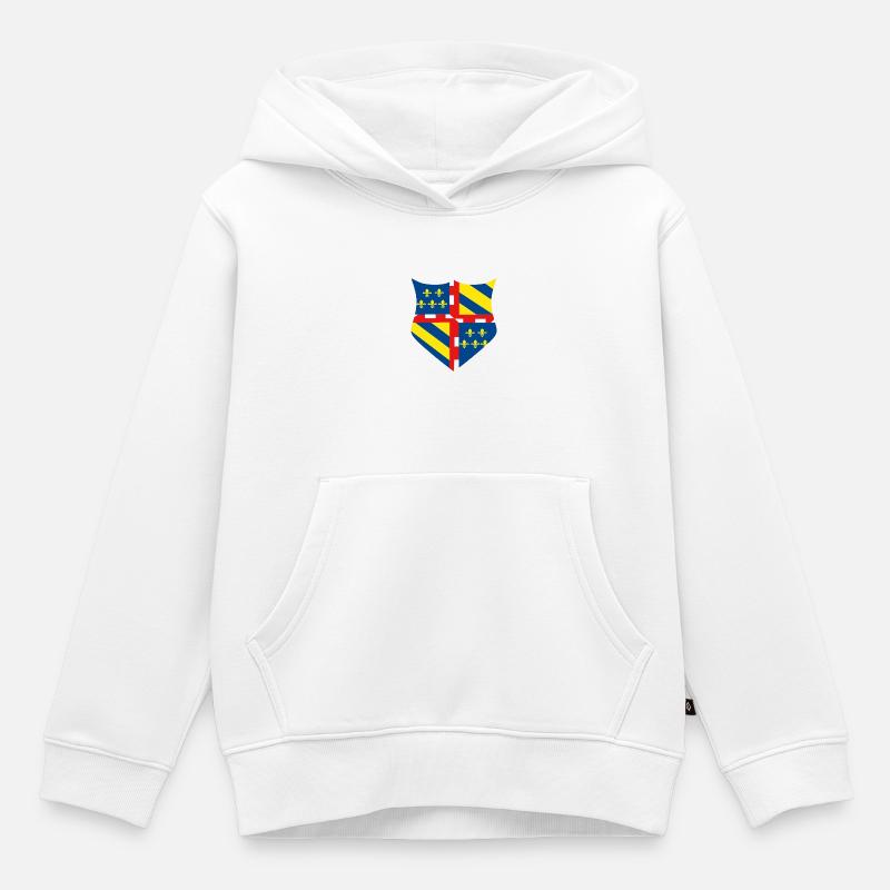 Blason de la bourgogne - Sweat Premium à capuche enfant bio - blanc