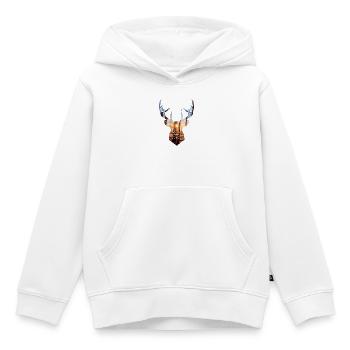 Winterwald Hirschkopf und Sonne - Kinder Premium Organic Hoodie - Weiß - Vorne - AI Model Kid Female (0cm)