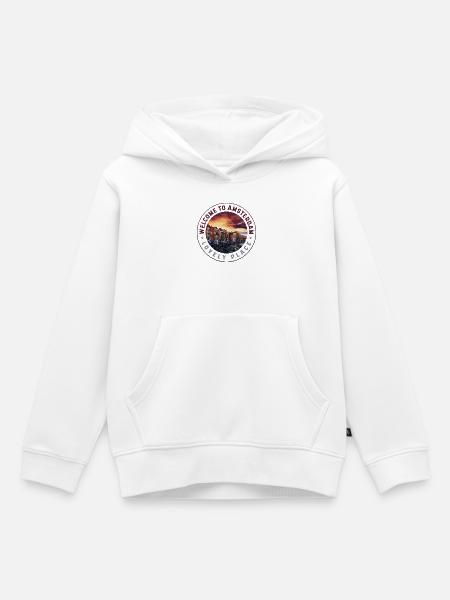 Willkommen in Amsterdam – Lieblingsplatz - Kinder Premium Organic Hoodie - Weiß