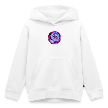 Totenkopf neon - Kinder Premium Organic Hoodie - Weiß - Vorne - AI Model Kid Female (0cm)