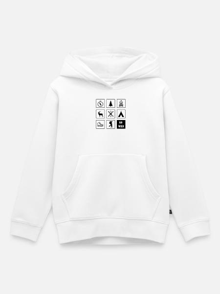Outdoor Icons Speicher - Kinder Premium Organic Hoodie - Weiß