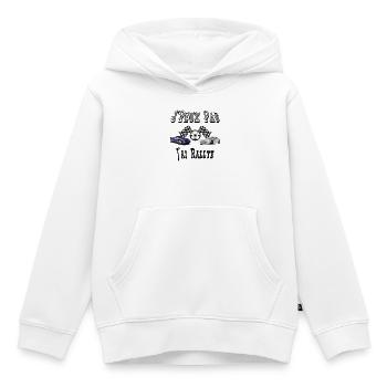 J'Peux Pas J'ai Rallye Course Sport Automobile - Sweat Premium à capuche enfant bio - blanc - Devant - AI Model Kid Female (0cm)