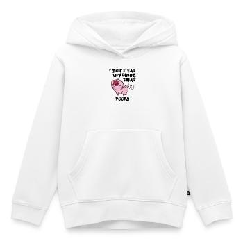 Schwein Vegan Statement - Kinder Premium Organic Hoodie - Weiß - Vorne - AI Model Kid Female (0cm)