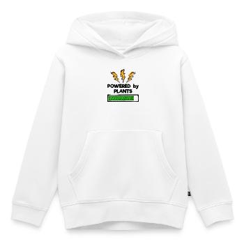 Vegetarier Vegan Statement - Kinder Premium Organic Hoodie - Weiß - Vorne - AI Model Kid Female (0cm)