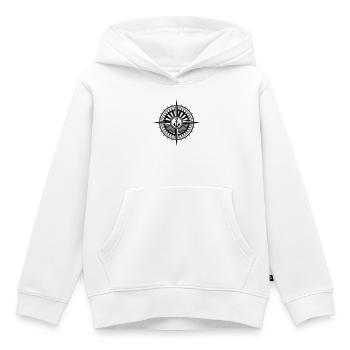 Cooler Seefahrer Kompass mit Anker und Windrose - Kinder Premium Organic Hoodie - Weiß - Vorne - AI Model Kid Female (0cm)