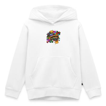 Carnaval carnaval carnaval masques - Sweat Premium à capuche enfant bio - blanc - Devant - AI Model Kid Female (0cm)