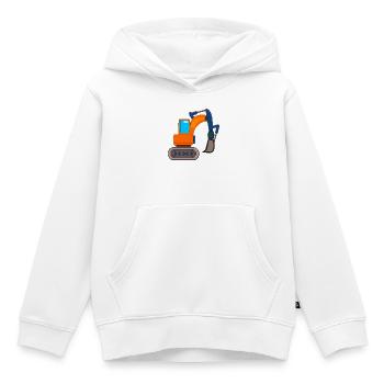 PELLE DE CHANTIER ENFANTS CREUSENT - Sweat Premium à capuche enfant bio - blanc - Devant - AI Model Kid Female (0cm)
