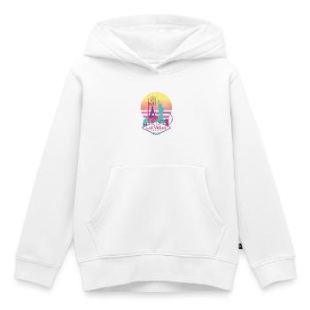 Las Vegas - Sweat Premium à capuche enfant bio - blanc - Devant - AI Model Kid Female (0cm)