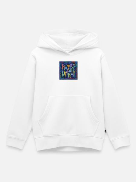 The Birthday Theme - Kinder Premium Organic Hoodie - Weiß
