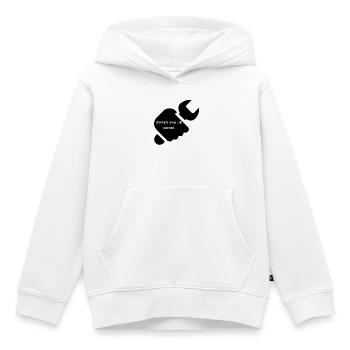 J’peux pas je travaille  - Sweat Premium à capuche enfant bio - blanc - Devant - AI Model Kid Female (0cm)