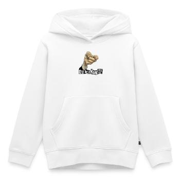 Jeder Mensch ist Kunst | DU BIST KUNST - Kinder Premium Organic Hoodie - Weiß - Vorne - AI Model Kid Female (0cm)