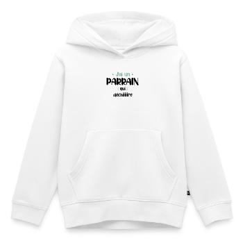 J'ai un parrain qui déchire - Sweat Premium à capuche enfant bio - blanc - Devant - AI Model Kid Female (0cm)