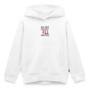 70 Geburtstag - Kinder Premium Organic Hoodie - Weiß - Vorne - AI Model Kid Female (0cm)