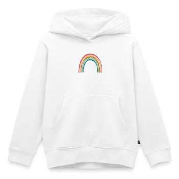 Pastell Regenbogenbogen - Kinder Premium Organic Hoodie - Weiß - Vorne - AI Model Kid Female (0cm)