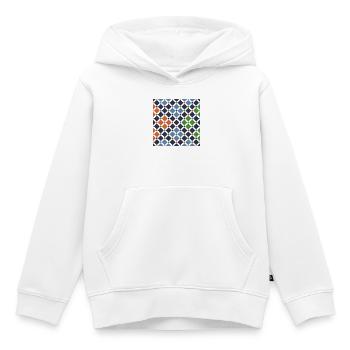 Andalusische Fliesen 11 (Alhambra, Granada) - Kinder Premium Organic Hoodie - Weiß - Vorne - AI Model Kid Female (0cm)