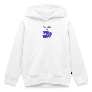 Maine & loire - Sweat Premium à capuche enfant bio - blanc - Devant - AI Model Kid Female (0cm)