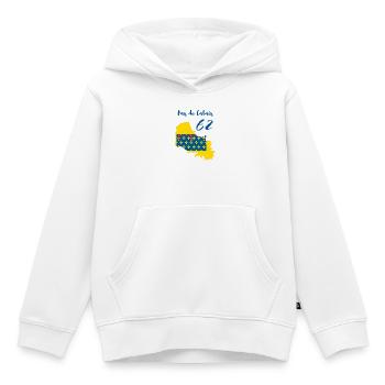 Pas de calais - Sweat Premium à capuche enfant bio - blanc - Devant - AI Model Kid Female (0cm)