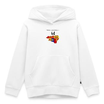 Pyrénées atlantiques - Sweat Premium à capuche enfant bio - blanc - Devant - AI Model Kid Female (0cm)
