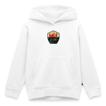 Lyon France est ma ville natale - Sweat Premium à capuche enfant bio - blanc - Devant - AI Model Kid Female (0cm)
