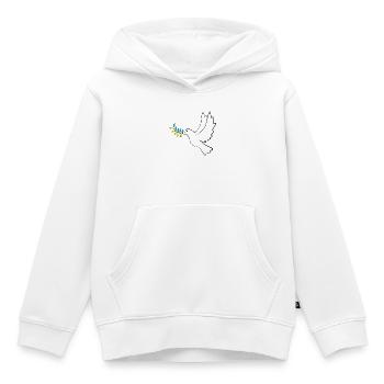 Colombe de la Paix Ukraine - Sweat Premium à capuche enfant bio - blanc - Devant - AI Model Kid Female (0cm)