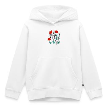 Coquelicots Matisse inspiré - Sweat Premium à capuche enfant bio - blanc - Devant - AI Model Kid Female (0cm)