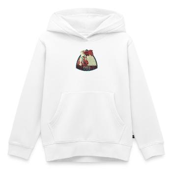 Badge retro, Paris France est ma ville natale - Sweat Premium à capuche enfant bio - blanc - Devant - AI Model Kid Female (0cm)