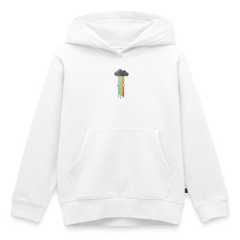 Regenbogen Wolke Tropfen - Kinder Premium Organic Hoodie - Weiß - Vorne - AI Model Kid Female (0cm)