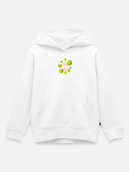 Tennisball - Kinder Premium Organic Hoodie - Weiß