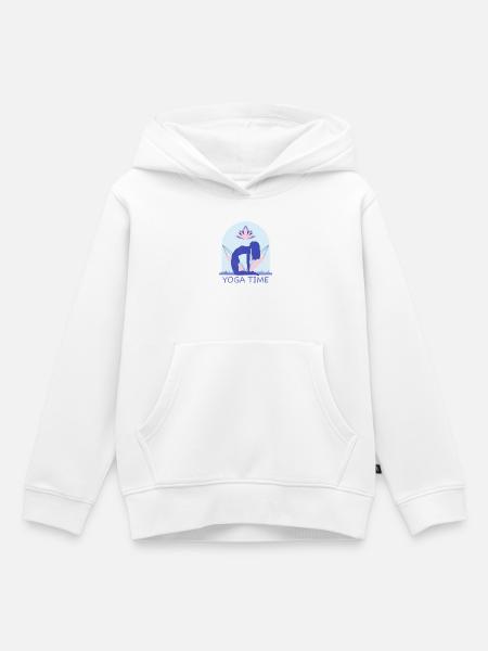 Yoga - Kinder Premium Organic Hoodie - Weiß