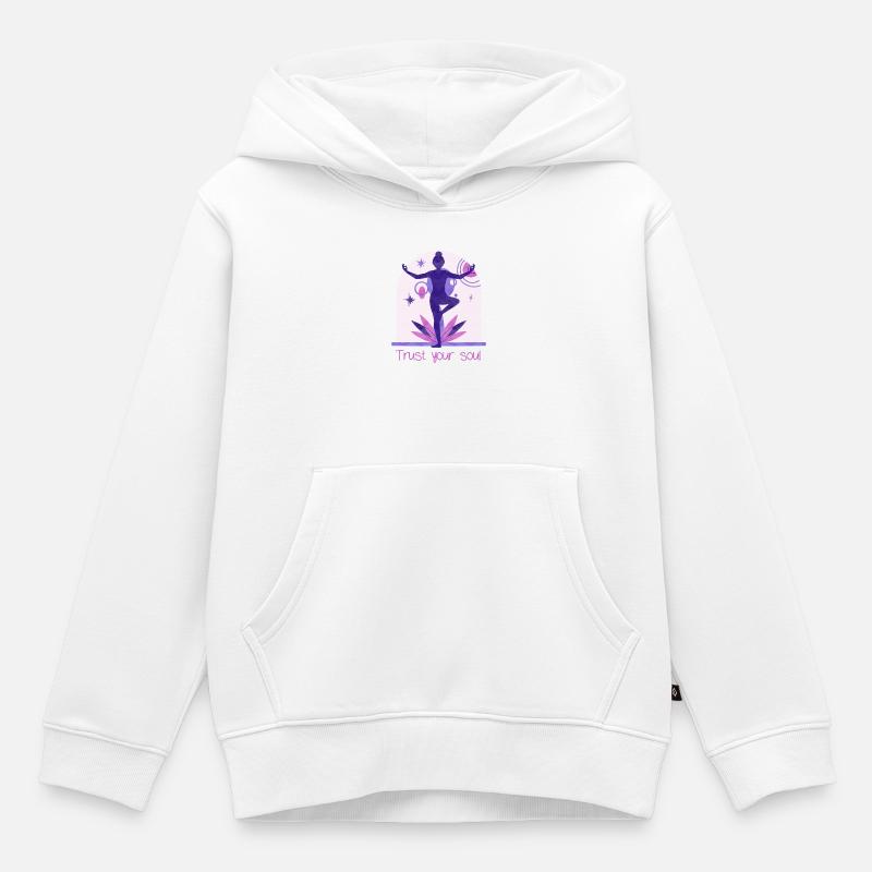 Yogi - Sweat Premium à capuche enfant bio - blanc